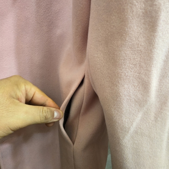 Men's Wool Blend Pea Coat Notched Collar Single Breasted Overcoat - Picture 5 of 6